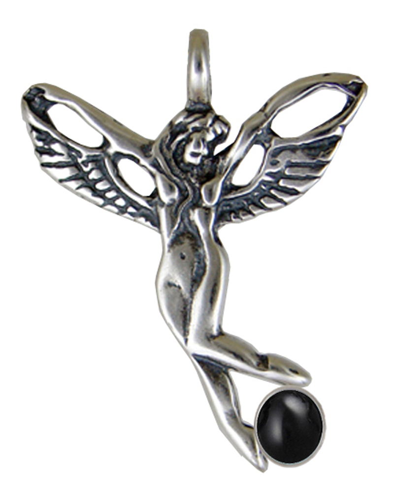 Sterling Silver Little Isis Pendant With Black Onyx